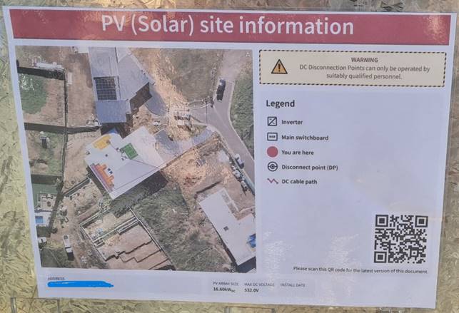solar site information layout