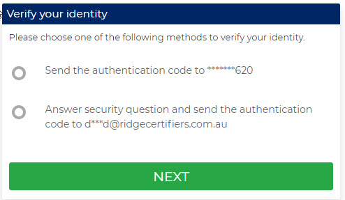 Building certifiers portal verify identity