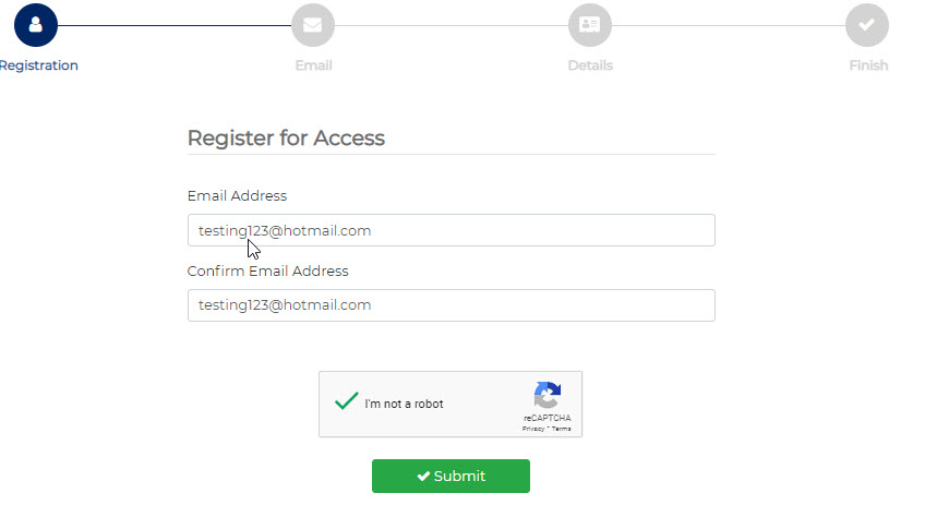 Building certifiers portal register for access page
